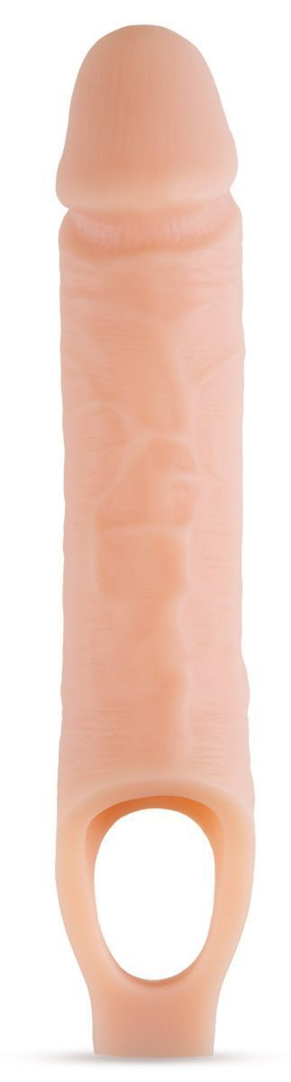 Телесный реалистичный фаллоудлинитель 10 Inch Silicone Cock Sheath Penis Extender - 25,4 см. (Цвет: телесный)