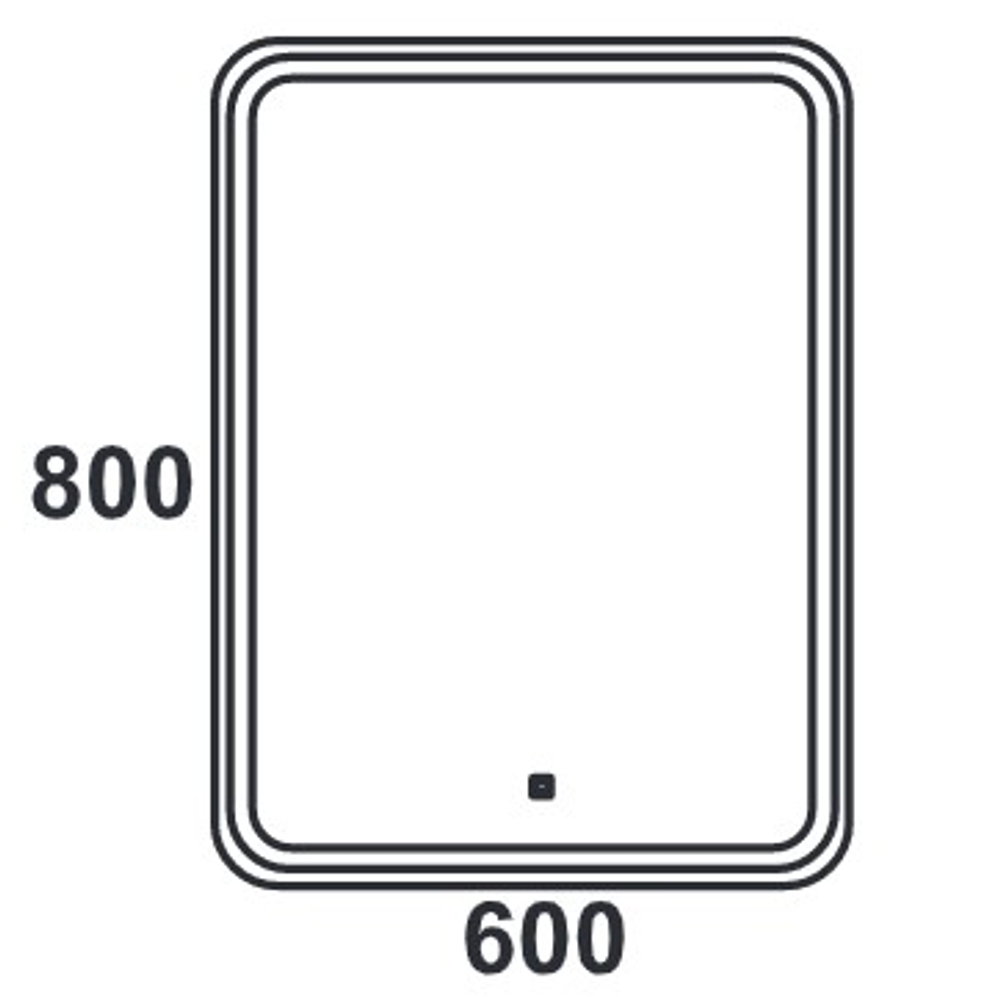 Зеркало Enjoy White Led 600х800