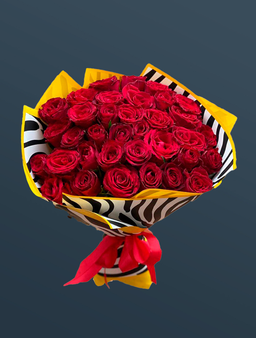 Монобукет из роз 50 см!!!!По акции!!