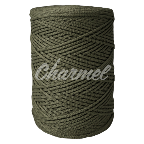 Khaki polyester cord 2 mm