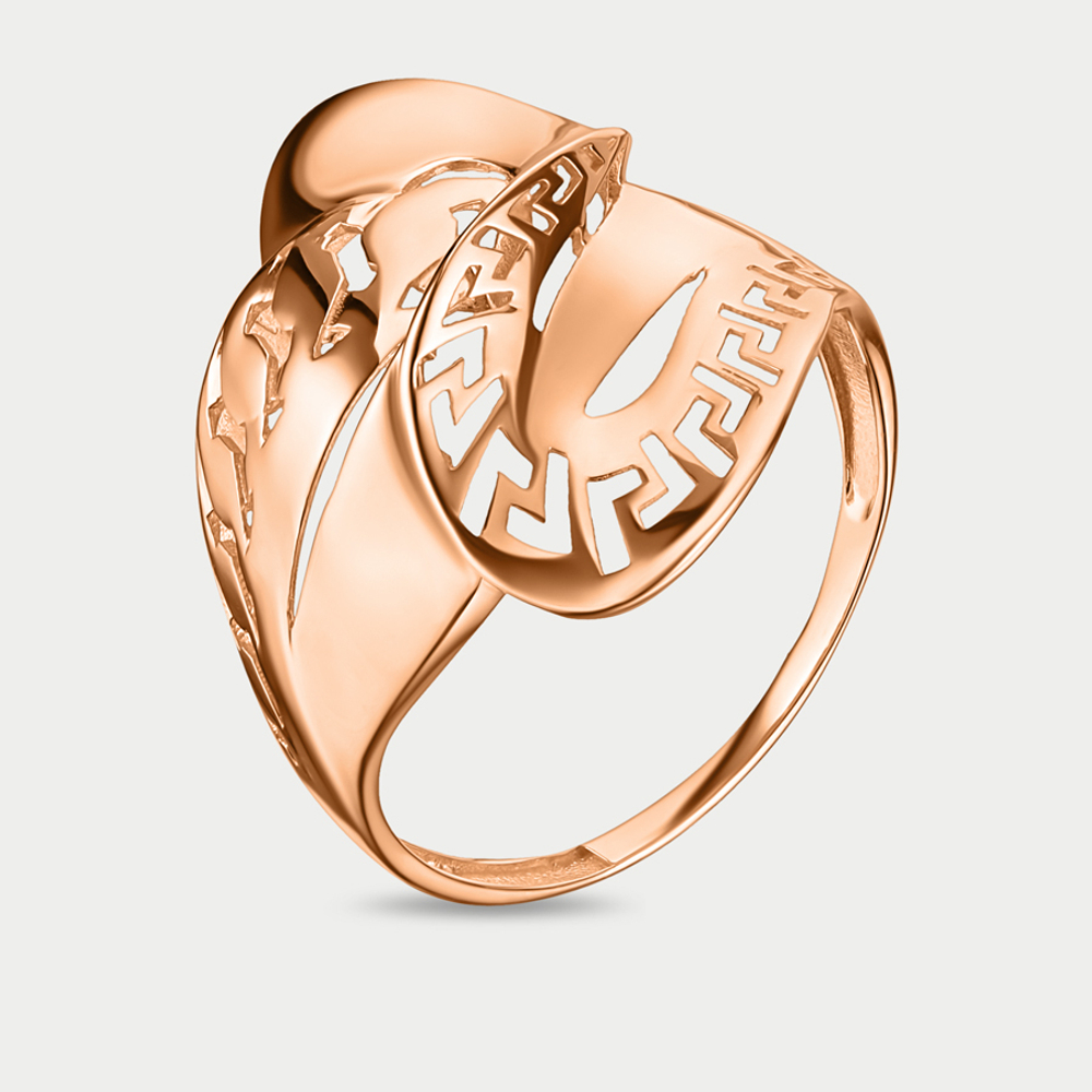 Кольцо женское из розового золота 585 пробы без вставки (арт. 01-10000-2257)