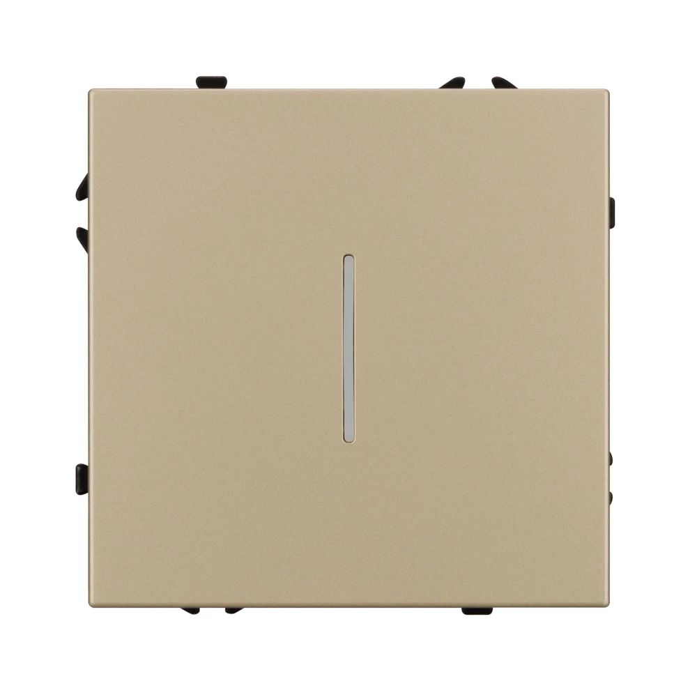Механизм выключателя одноклавишный проходной LED SWT-NOBE-MKP1-SFPL-L-GD (230V, 10A) (Arlight, Золотой песок) 054262