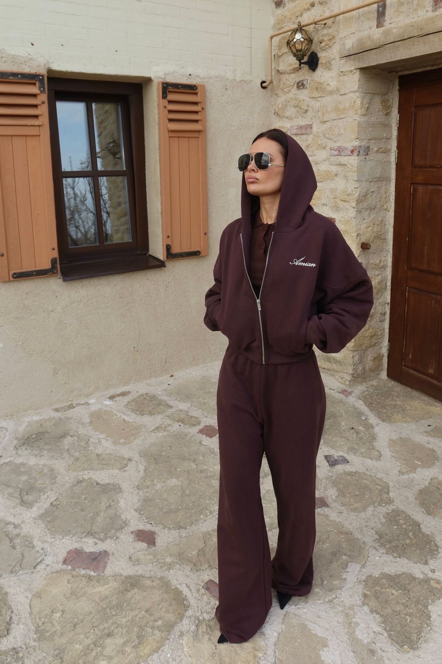 another zip худи, deep chocolate