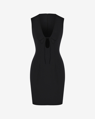 Платье мини из костюмной ткани