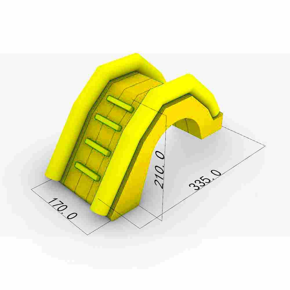 Надувная мини-лестница для бассейна из ПВХ, жёлтая, 3.3x1.7x2.1 м