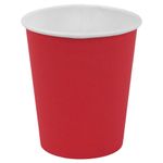 Стакан одноразовый бумажный 250/273 мл, D 80 мм, красный, КОМПЛЕКТ 1000 шт., холодное/горячее, WELDAY (ВЭЛДЭЙ), 702693