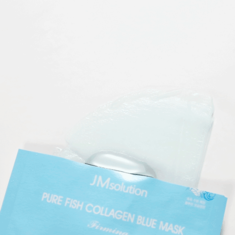 JMsolution Увлажняющая маска с коллагеном для эластичности кожи Pure Fish Collagen Blue Mask