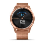 Часы для фитнеса Garmin vivomove Luxe розовое золото PVD 18K с ремешком "миланская петля", 010-02241-24