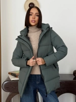 Куртка весенняя удлиненная со съемным капюшоном