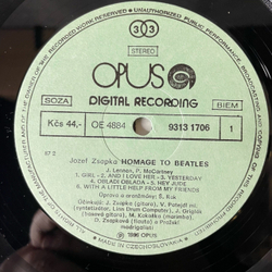 Винтажная виниловая пластинка LP Jozef Zsapka Йозеф Жапка, Homage To Beatles (Чехословакия 1986)