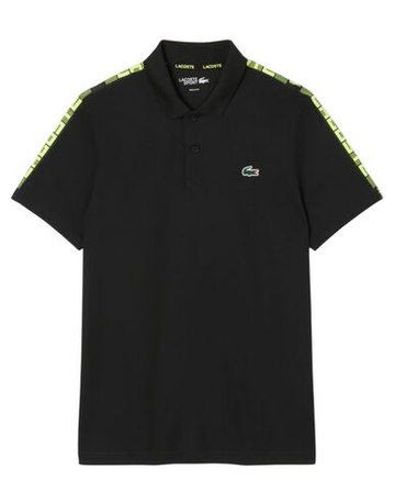 Теннисное поло Lacoste Ultra Dry Branded Stripe Tennis - black