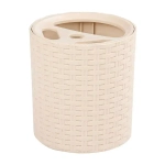 Подставка для зубных щеток Плетёнка декор слоновая кость (комплект 16 шт)