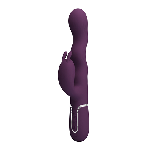 Фиолетовый вибратор-кролик 24,9см с волновыми движениями Pretty Love Waving & Vibrating Rabbit Laursen Dark Purple BW-500089-1