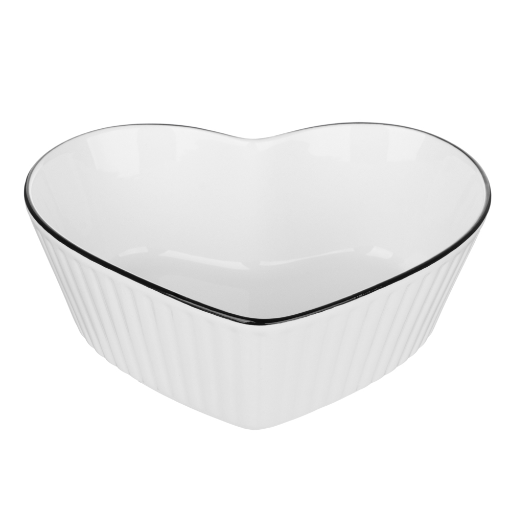 MILLIMI Соло Блюдо в форме сердца, 700мл, 17,5х16х6,5см, фарфор
