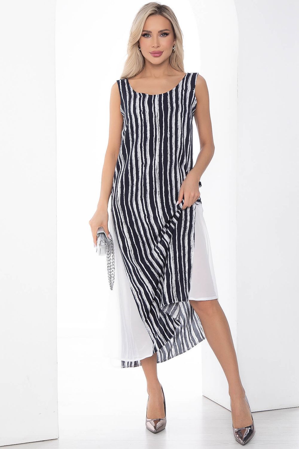 Сарафан Новый сезон сине-белый П10094 LT Collection (Акция)