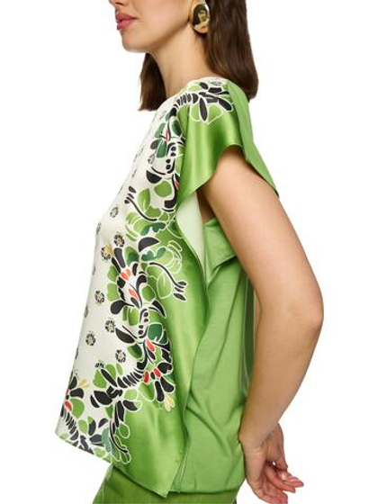 Marc Cain Блуза из шелка свободного кроя