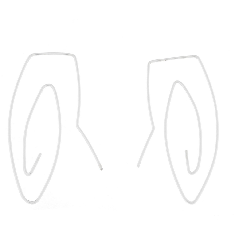 "Мезтелен" серьги в серебряном покрытии из коллекции "Nude" от Jenavi