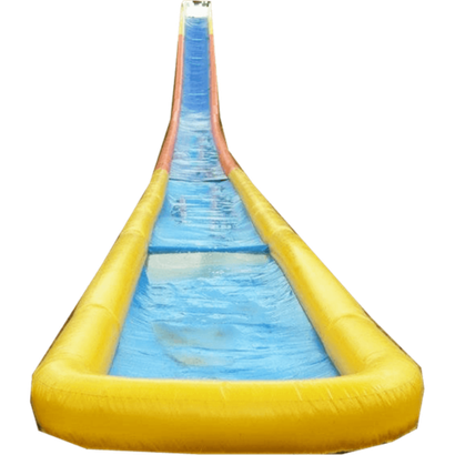 Водная горка с надувным дном, герметичная ТУРБО "Капля", длина 80 метров