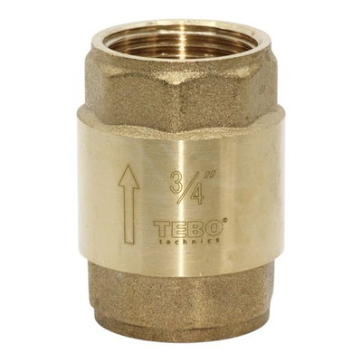 Обратный клапан пружинный TEBO 3/4" с металлическим седлом