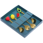 Набор чайных ложек 4шт «Фруктовый микс» в подарочной коробке,цвет золото