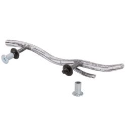 Ручка скоба мебельная Арт Бранч mini левая Античное серебро