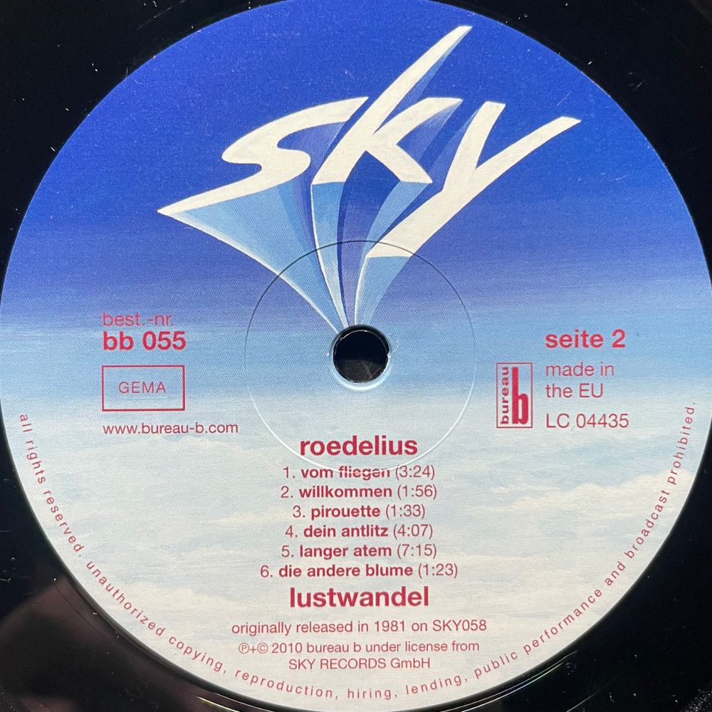 Roedelius ‎– Lustwandel (Европа 2010г.)