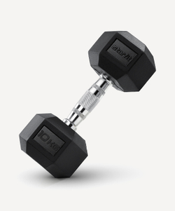 Гантель гексагональная DB-301 10 кг, обрезиненная, черный