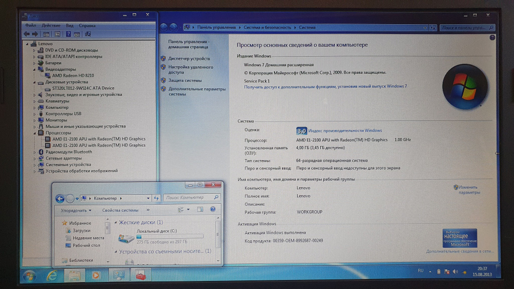 Ноутбук Lenovo AMD/4Gb