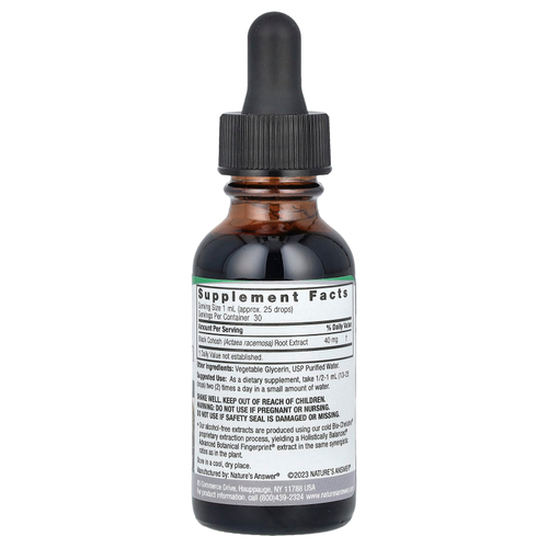 Nature's Answer, Экстракт черного кохоша, без спирта, 40 мг, 30 мл (1 жидк. унц.)