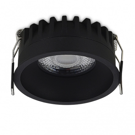 Светильник встраиваемый CRATER, 10W, 923Lm, 4000K, D82хH40мм, IP44, черный