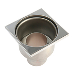 Трап для душа из нерж. 10см*10см прям (верт) TIM BAD021001