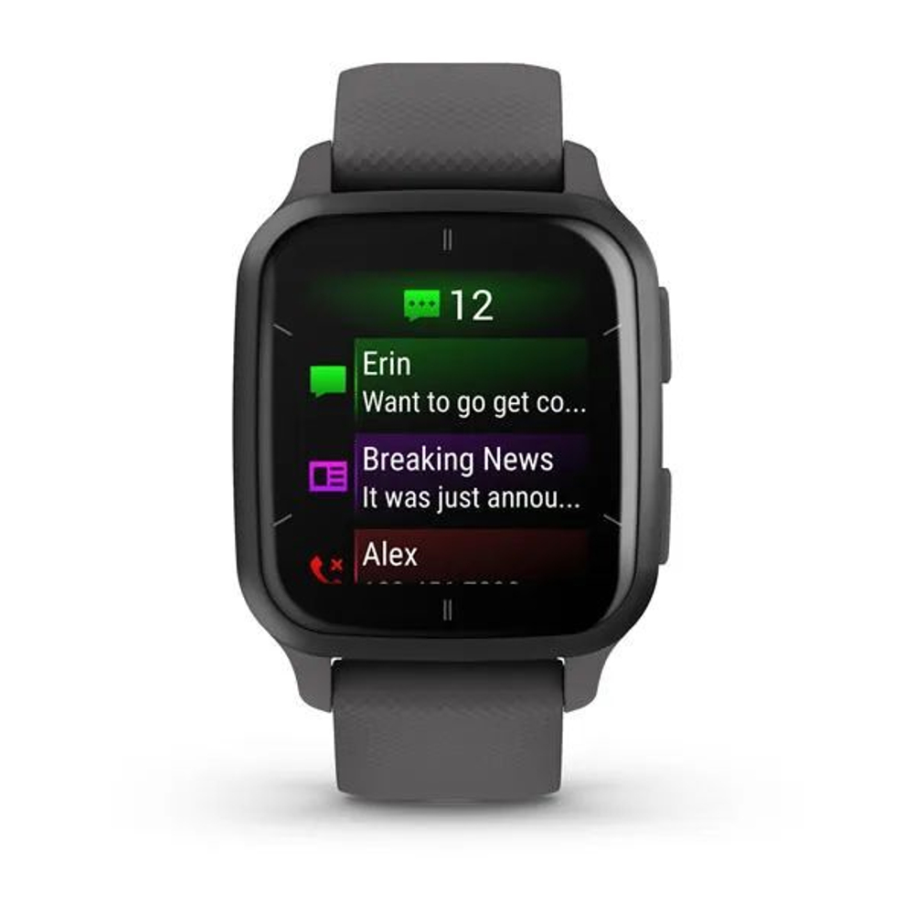 Смарт часы Garmin Venu Sq 2 серый с серым алюминиевым безелем