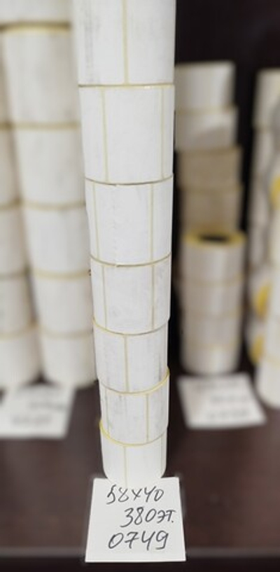 Термоэтикетка 58х40 с/печ. ЕКО  (380эт) (12/72шт) ПолиПласт