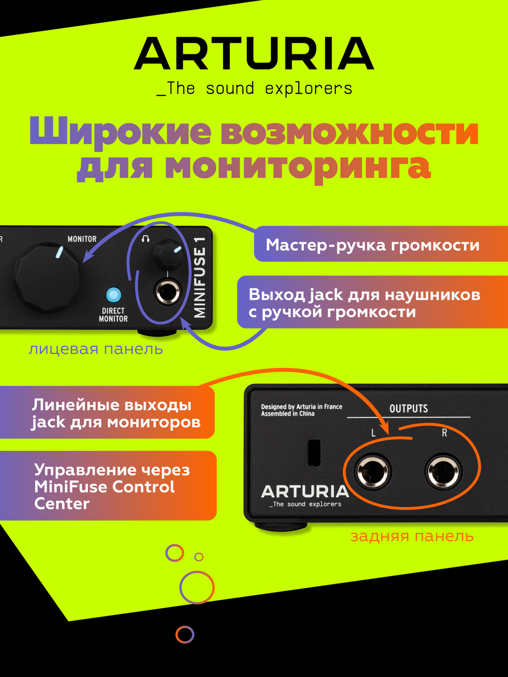 Внешняя звуковая карта Arturia MiniFuse 1 черная