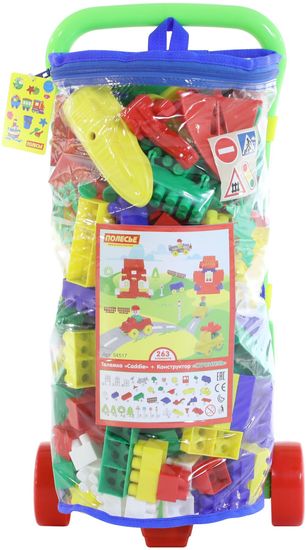 Тележка "Caddie" + конструктор "Строитель" (263 элемента) (в пакете) (v2)