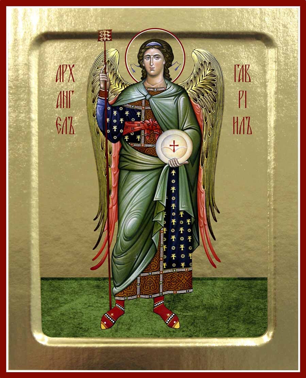 Икона Архангела Гавриила (ростовая) на дереве: 125 х 160 (Синопсисъ)