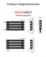 Радиатор WARMMET водяной настенный горизонтальный Power 60Н (W) НЕСТАНДАРТНЫЕ ЦВЕТА