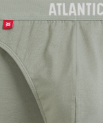 Мужские трусы слипы спорт Atlantic, набор 3 шт., хлопок, черные + светло-зеленые + графитовые, 3MP-194