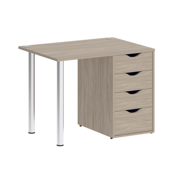 Home Office Стол письменный VR.SP-3-98.4 Дуб Аттик/Хром 980*720*750