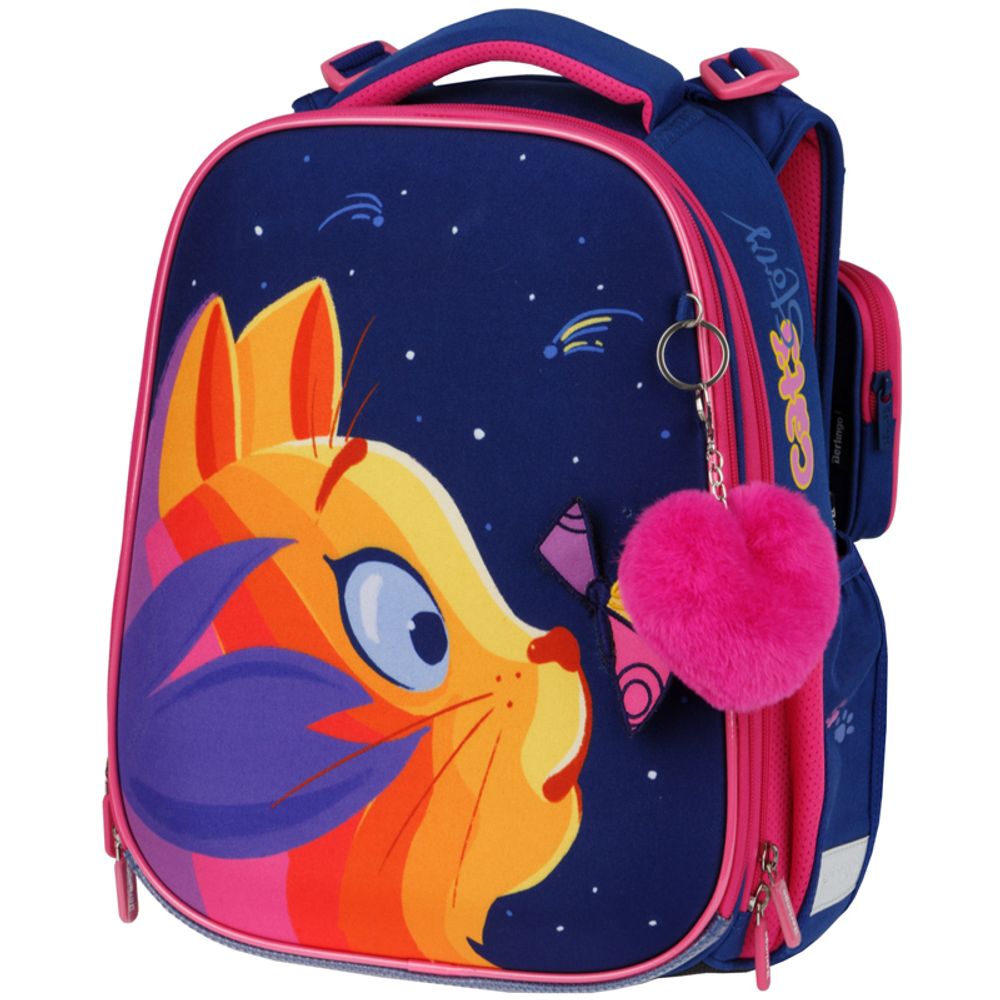 Ранец Berlingo Expert Surprised cat 37х28х16см, 2 отд., с анатомической спинкой