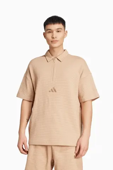 Футболка adidas Waffle Knit Polo Polo - бежевый