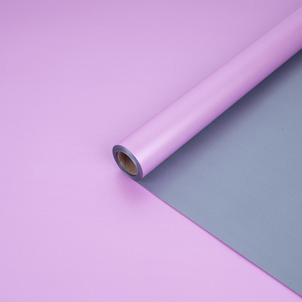 Пленка перламутровая 2-х сторонняя 58см*10м СИРЕНЕВЫЙ/ПЛАТИНА