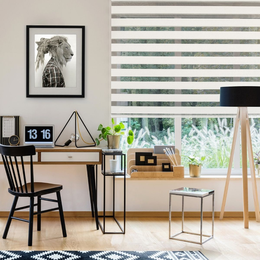 Рулонная штора Лагос, 160х62 см, шир.крепл. 66 см, белый, серебро, СРШ-01МК-4482