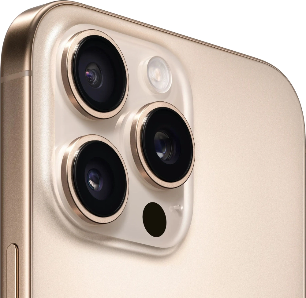 Смартфон Apple A3296 iPhone 16 Pro Max 512Gb бежевый титан моноблок 3G 4G 1Sim 6.9" 1320x2868 iOS 18 48Mpix 802.11 a/b/g/n/ac/ax/be NFC GPS Protect