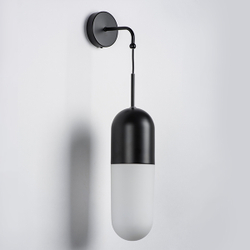 690617 Бра RAMO 1х40W E27 ЧЕРНЫЙ МАТОВЫЙ/БЕЛЫЙ