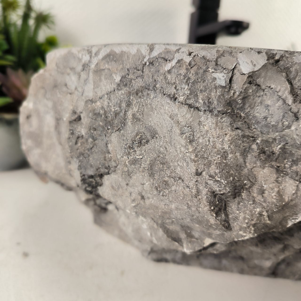 Каменная раковина из мрамора Erozy Grey EM-05088 (50*41*16) 0887 из натурального камня