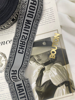 Тесьма Ди. 5 см жаккард черно-белая