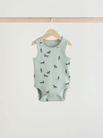 Боди без рукавов для малышей Next E57-853, 5 шт., Бежевый, Голубой, Мятный
