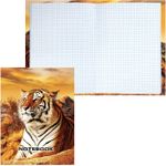 Блокнот МАЛЫЙ ФОРМАТ (110х147 мм) А6, 80 л., твердый переплет, ламинированная обложка, клетка, STAFF, "Тигровый", 120949