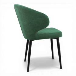 Стул "Нант" (арт. 355), велюр Бренди В33 изумруд, ножка круглая черная